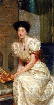 サー・ローレンス・アルマ・タデマ Painting - チャールズ・ウィリー夫人の肖像画 ロマンチックなサー・ローレンス・アルマ・タデマ